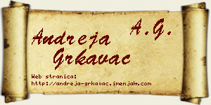 Andreja Grkavac vizit kartica